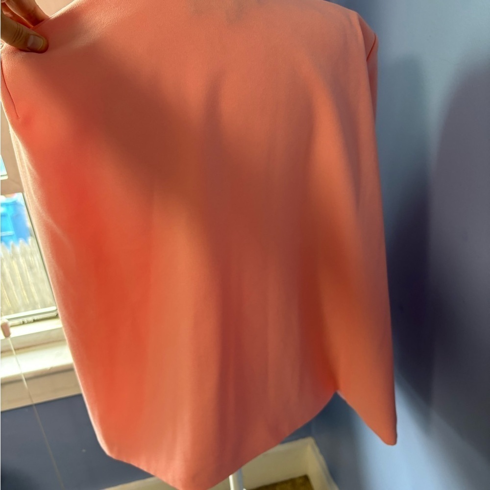 Jealous Tomato Pink Blazer with Modern V-Neckline - Picture 6 of 8